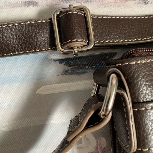 Tignanello 100% Genuine Leather Brown Crossbody Purse Vintage Academia Timeless - Picture 7 of 16